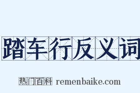 踏车行反义词是什么意思的图片